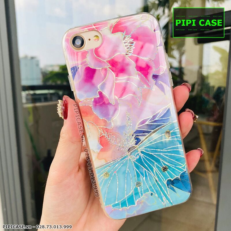 Ốp Lưng iPhone 7 / 8 - Hoa Xuân - Xanh