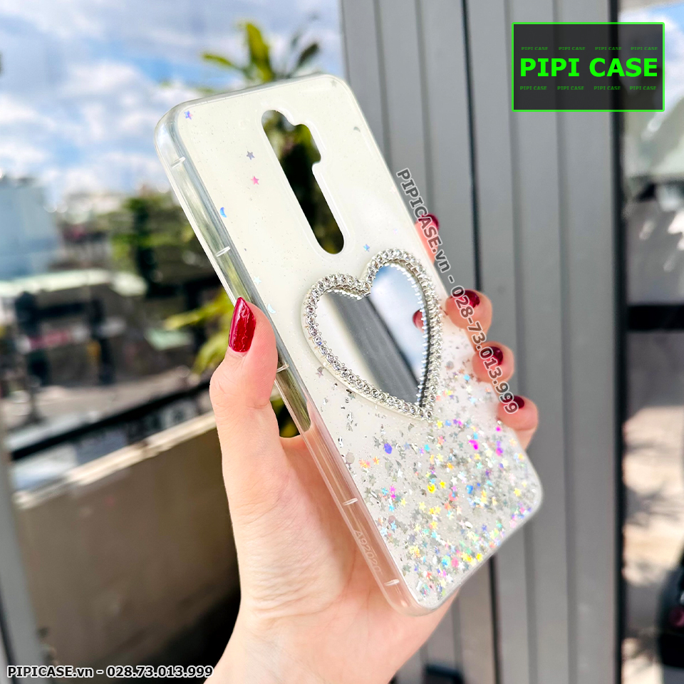 Ốp Lưng Oppo A9 2020 - Gương Tim - Trắng