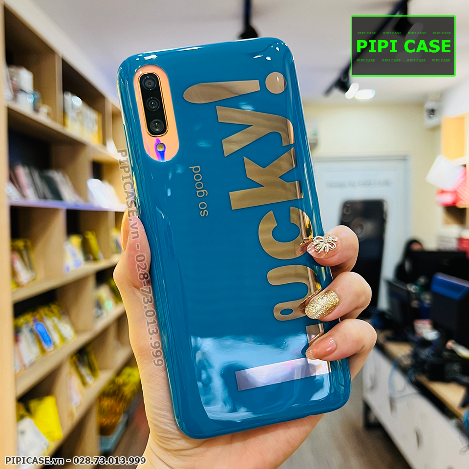 Ốp Lưng Samsung A70 - Lucky - Xanh Dương