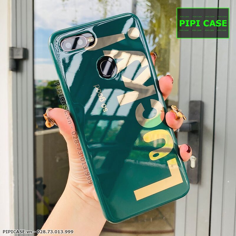 Ốp Lưng Oppo F9 - Lucky - Xanh Lá