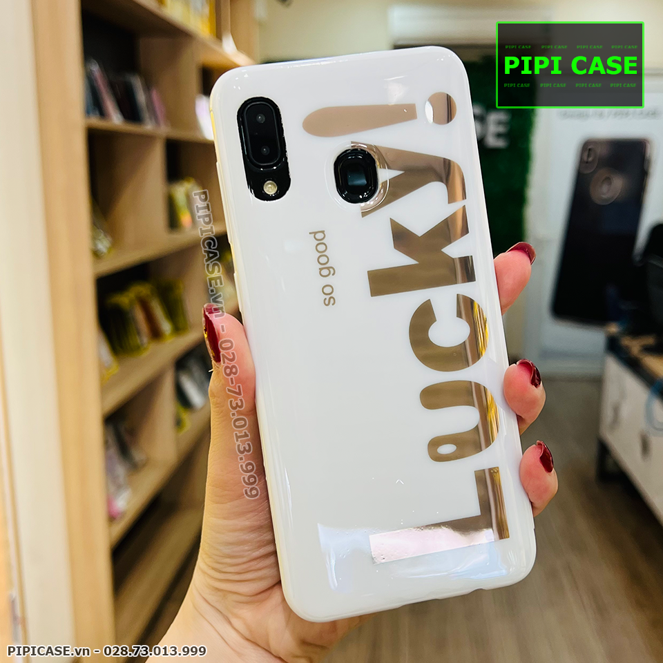 Ốp Lưng Samsung A20 / A30 - Lucky - Trắng