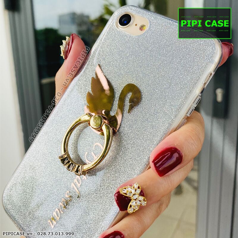 Ốp Lưng iPhone 7 / 8 - iRing Thiên Nga - Xám