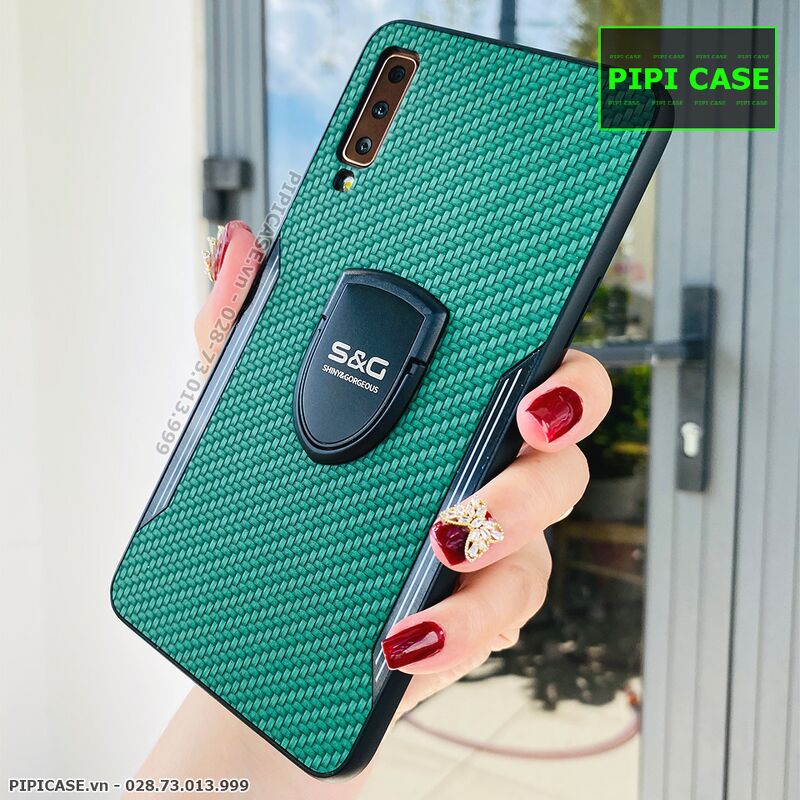 Ốp Lưng Samsung A7 2018 - Hero Man - Xanh Lá