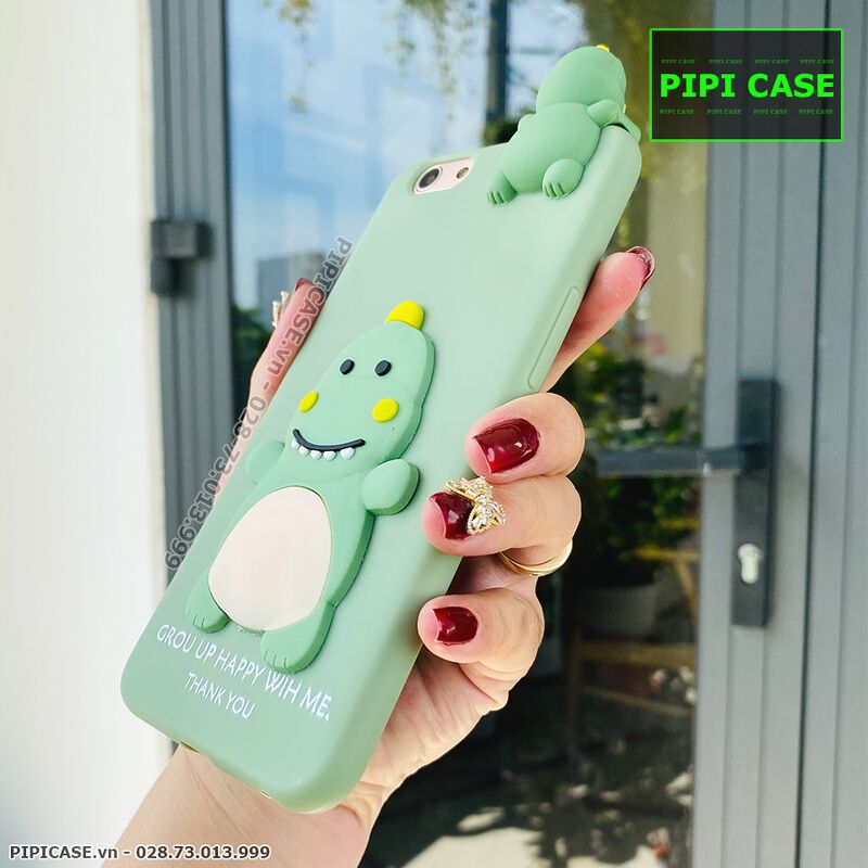 Ốp Lưng Oppo F1s - Khủng Long - Xanh