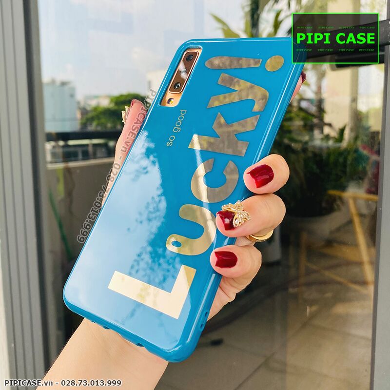 Ốp Lưng Samsung A7 2018 - Lucky - Xanh Dương