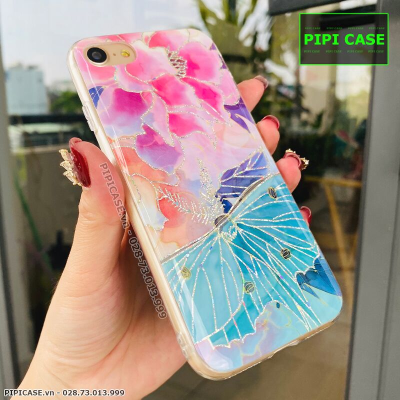 Ốp Lưng iPhone 7 / 8 - Hoa Xuân - Xanh