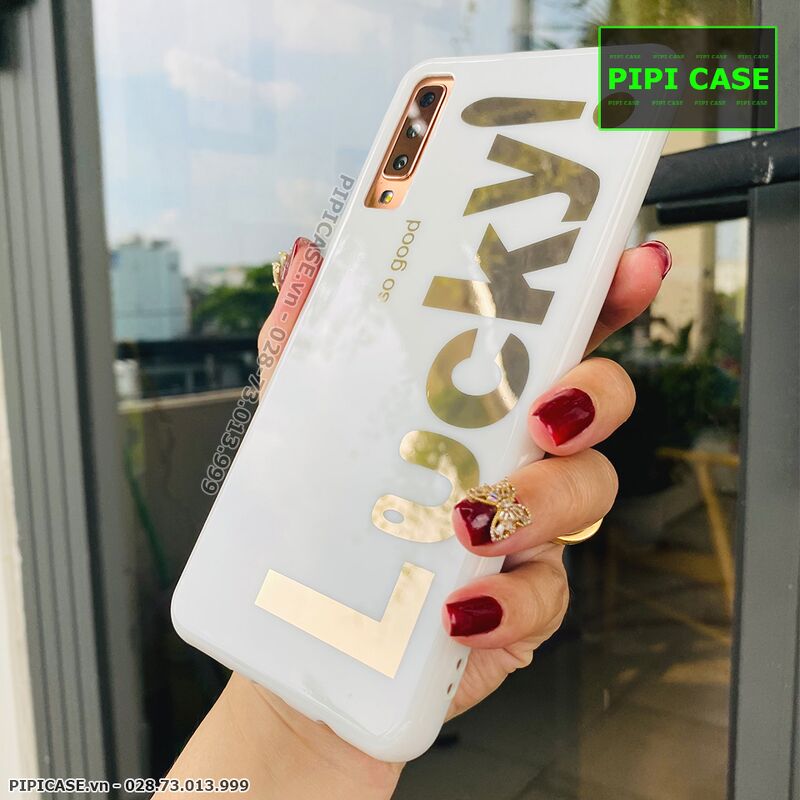 Ốp Lưng Samsung A7 2018 - Lucky - Trắng