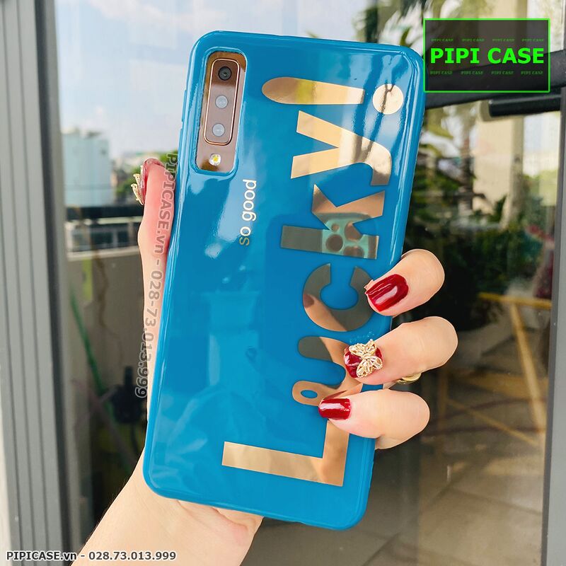 Ốp Lưng Samsung A7 2018 - Lucky - Xanh Dương