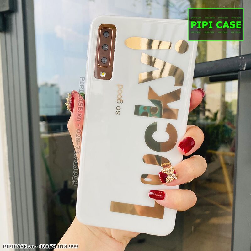 Ốp Lưng Samsung A7 2018 - Lucky - Trắng