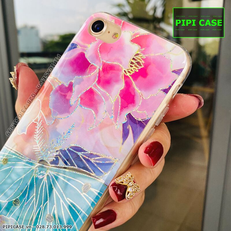 Ốp Lưng iPhone 7 / 8 - Hoa Xuân - Xanh