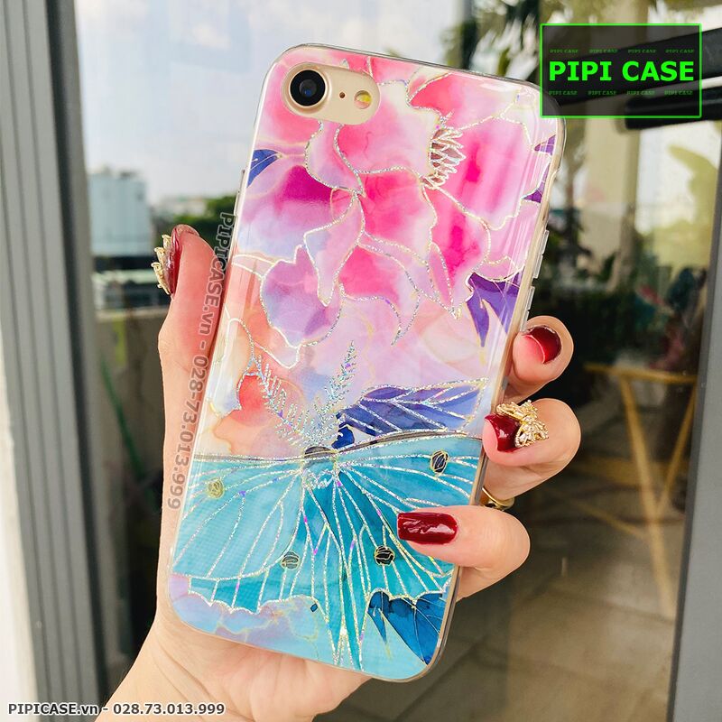 Ốp Lưng iPhone 7 / 8 - Hoa Xuân - Xanh