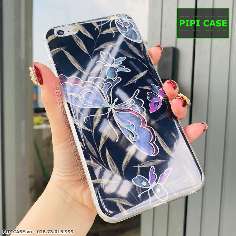 Ốp Lưng iPhone 6S - Hoa Xuân - Đen