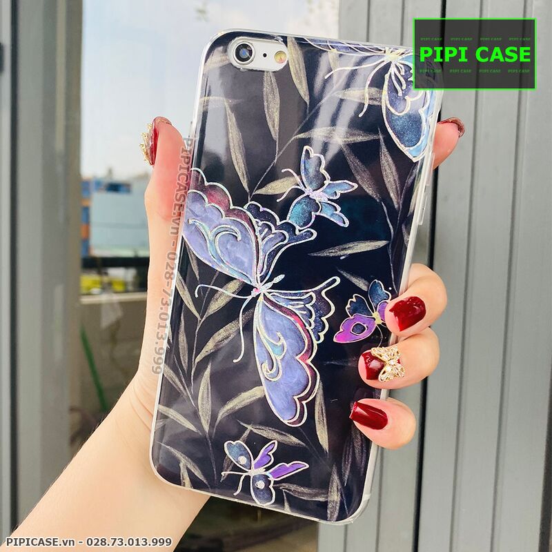 Ốp Lưng iPhone 6S - Hoa Xuân - Đen