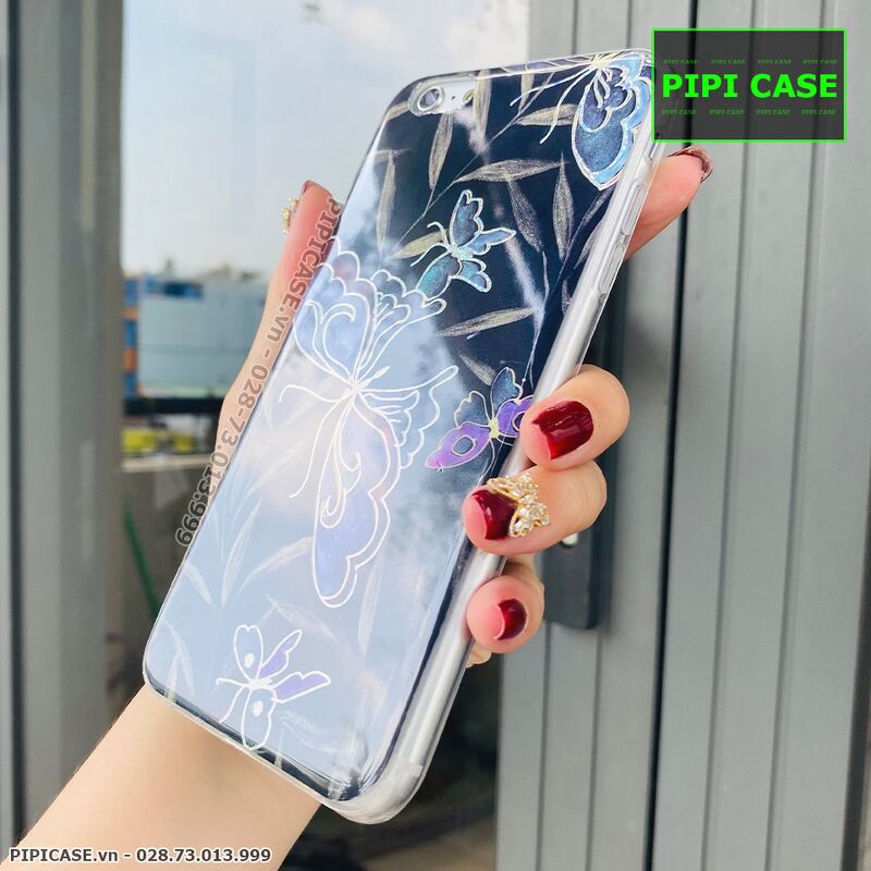 Ốp Lưng iPhone 6S - Hoa Xuân - Đen