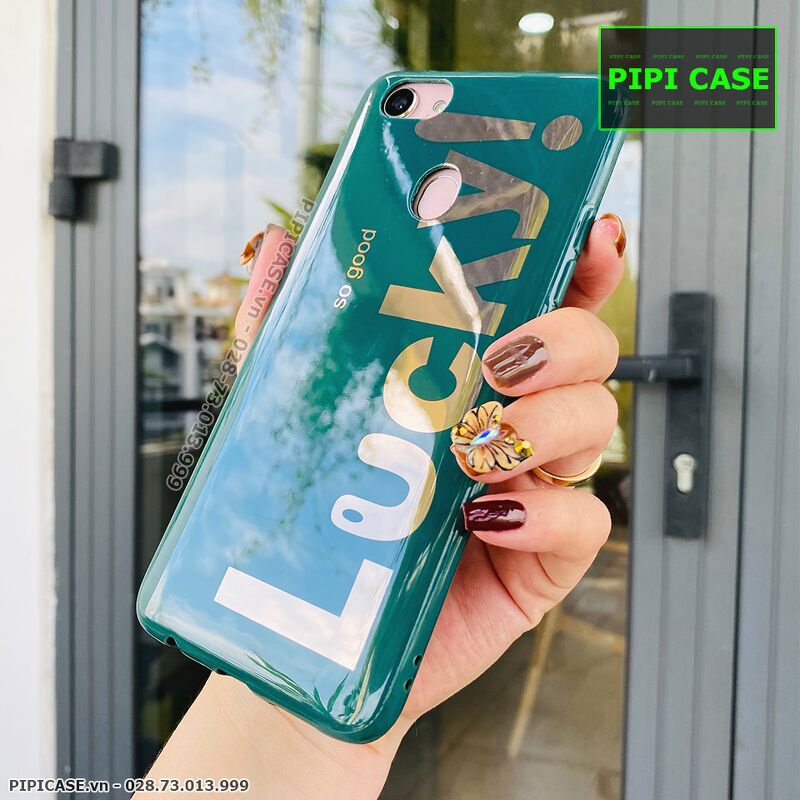 Ốp Lưng Oppo F5 - Lucky - Xanh Lá