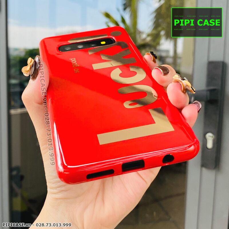 Ốp Lưng Samsung S10 Plus - Lucky - Đỏ