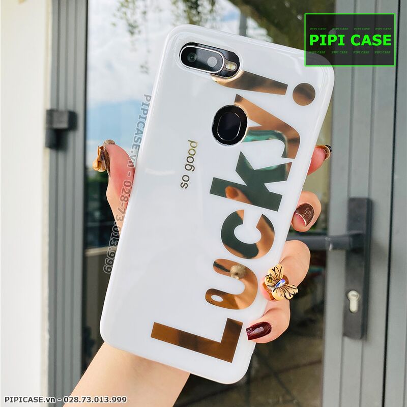 Ốp Lưng Oppo F9 - Lucky - Trắng
