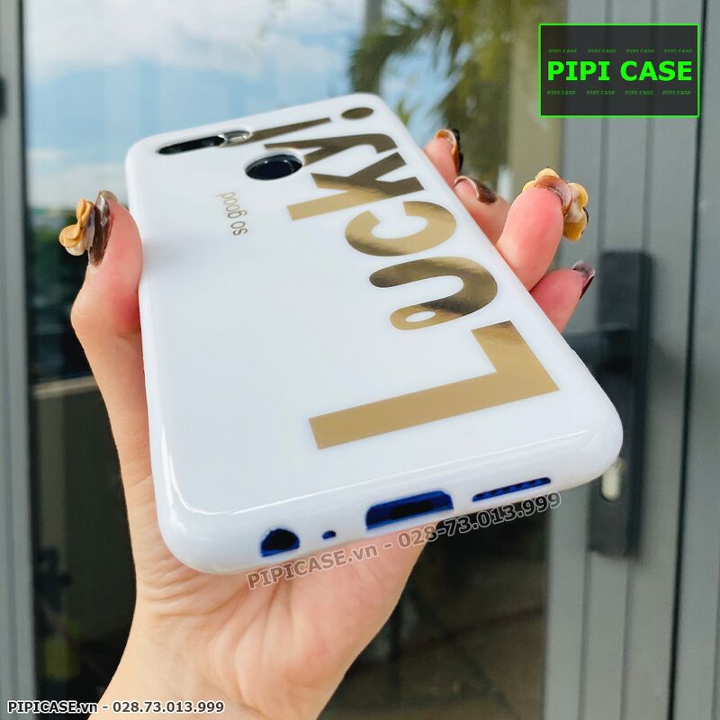 Ốp Lưng Oppo F9 - Lucky - Trắng