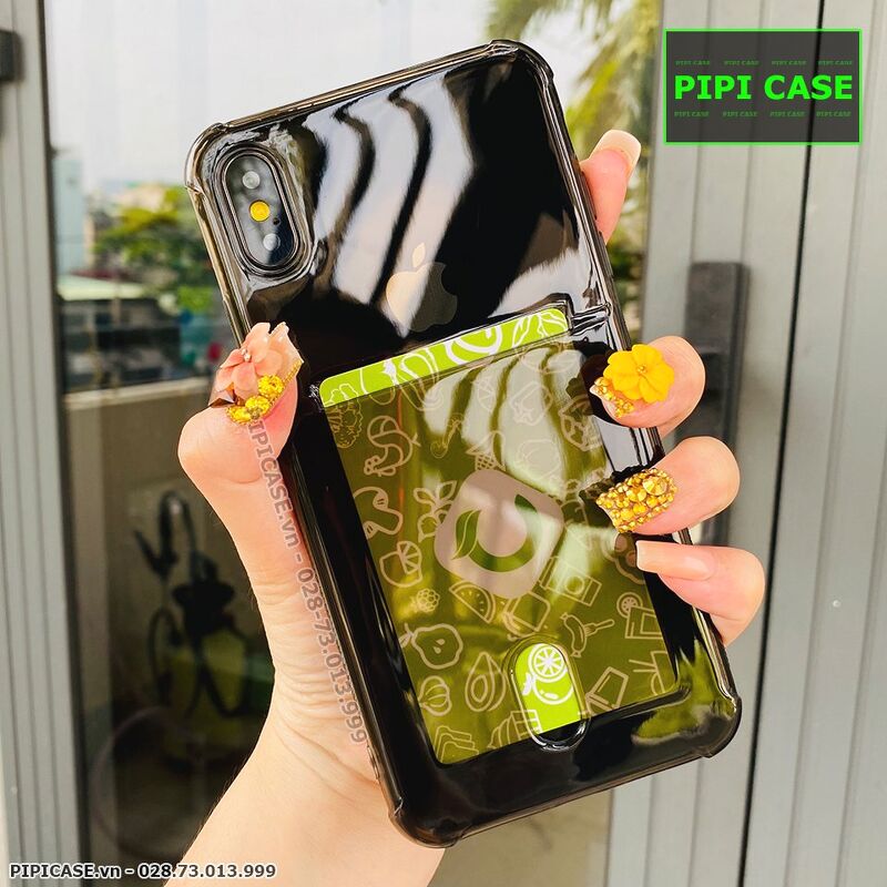 Ốp Lưng iPhone X / XS - Ốp Thẻ - Đen