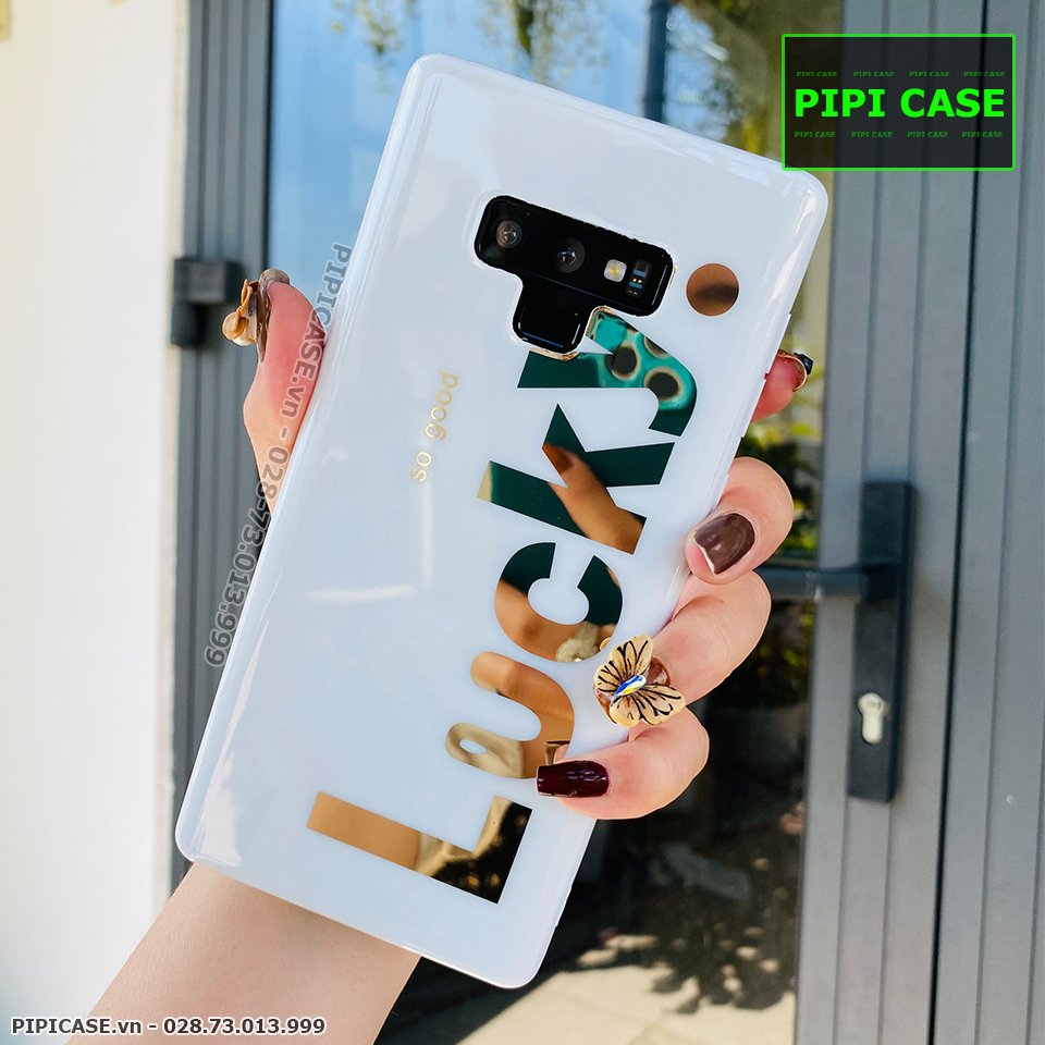 Ốp Lưng Samsung Note 9 - Lucky - Trắng