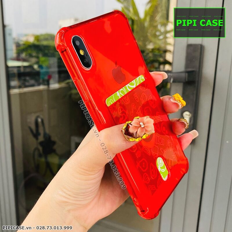 Ốp Lưng iPhone XS Max - Ốp Thẻ - Đỏ