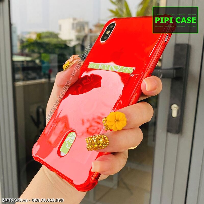 Ốp Lưng iPhone XS Max - Ốp Thẻ - Đỏ