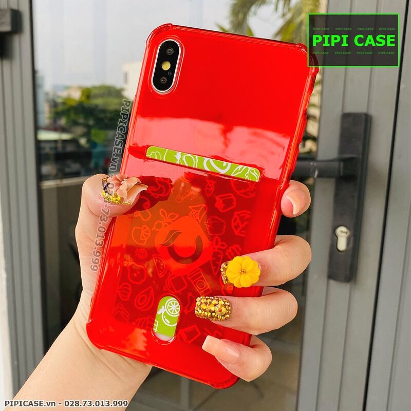 Ốp Lưng iPhone XS Max - Ốp Thẻ - Đỏ