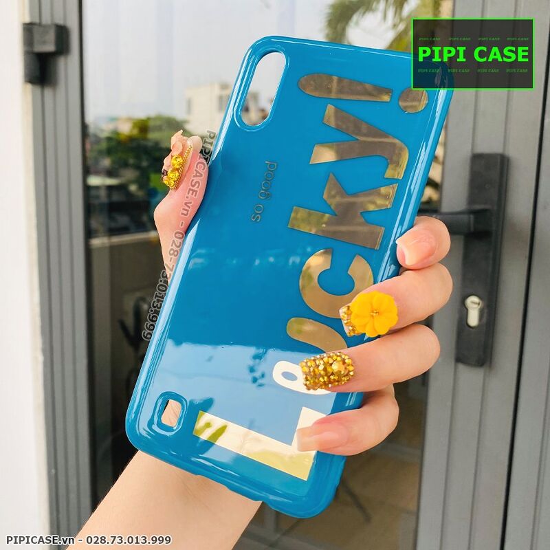 Ốp Lưng Samsung A10 - Lucky - Xanh Dương