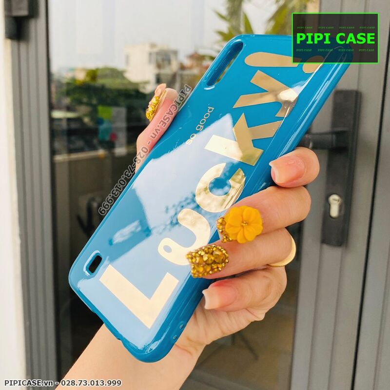 Ốp Lưng Samsung A10 - Lucky - Xanh Dương