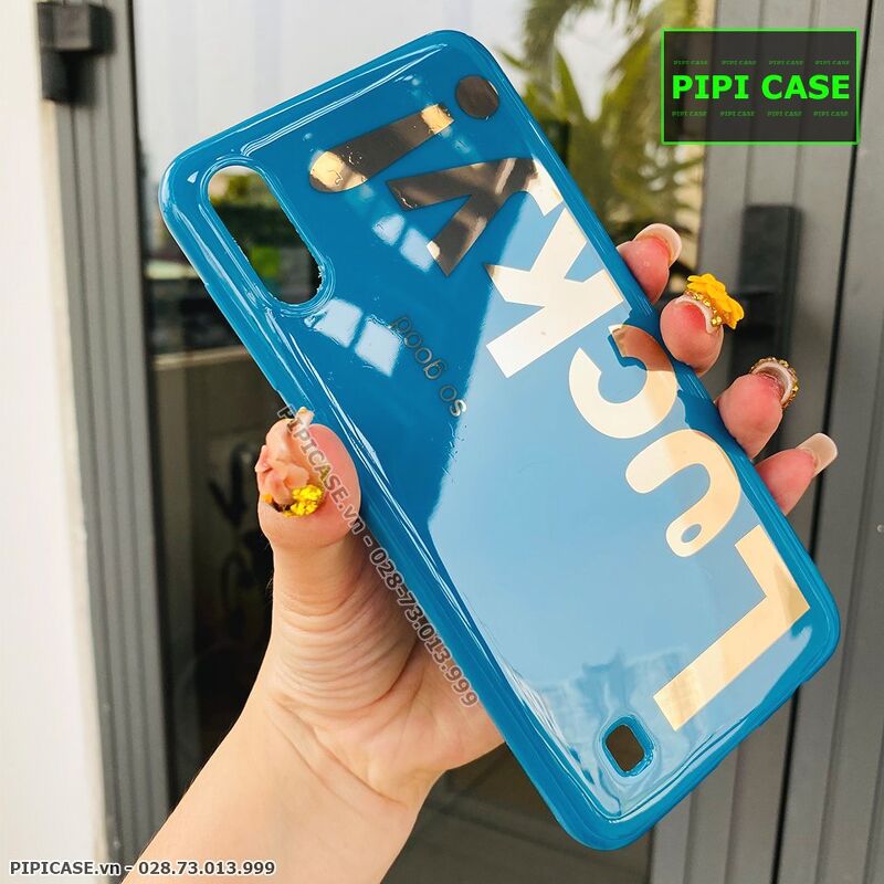 Ốp Lưng Samsung A10 - Lucky - Xanh Dương