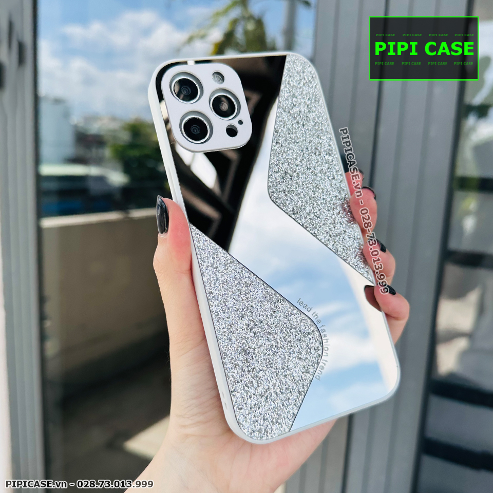 Ốp Lưng iPhone 12 Pro Max - Glitter Mirror - Trắng