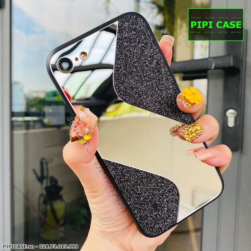 Ốp Lưng iPhone 8 - Glitter Mirror - Đen