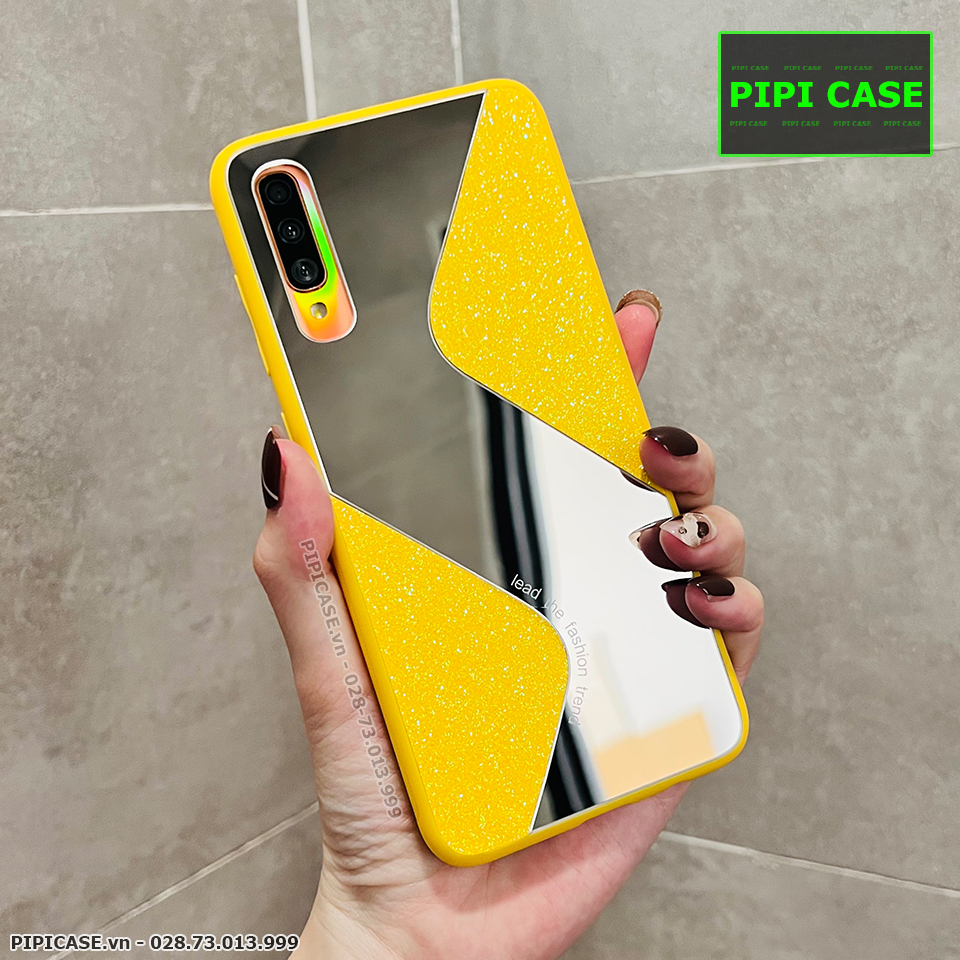 Ốp Lưng Samsung A70 - Glitter Mirror - Vàng