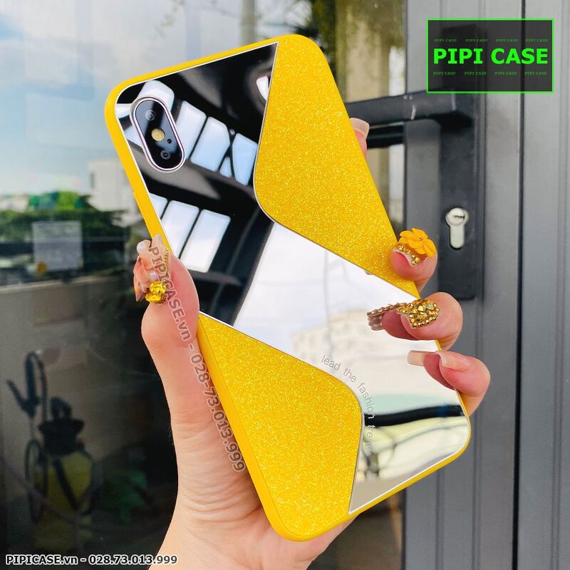 Ốp Lưng iPhone X / XS - Glitter Mirror - Vàng