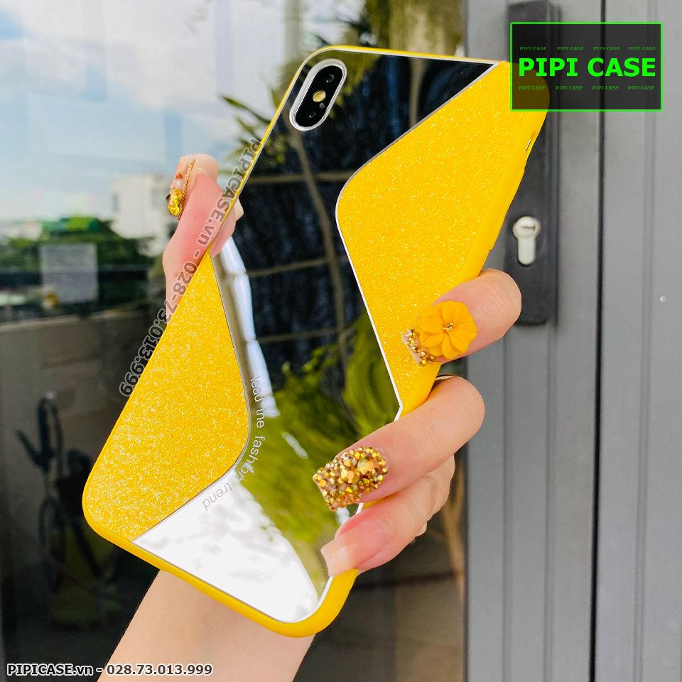 Ốp Lưng iPhone X / XS - Glitter Mirror - Vàng