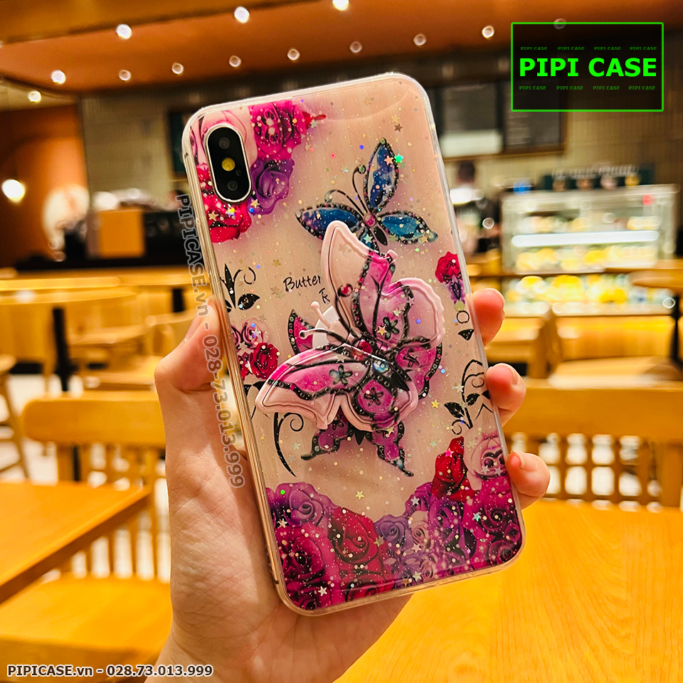 Ốp Lưng iPhone XS Max - Iring Butterfly - Tím