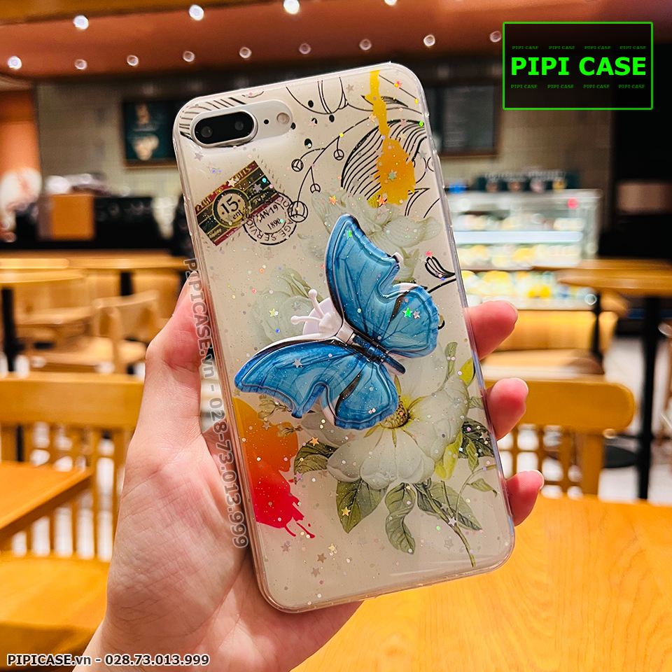 Ốp Lưng iPhone 8 Plus - Iring Butterfly - Xanh
