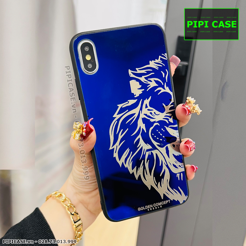 Ốp Lưng iPhone XS Max - Golden Tiger - Xanh