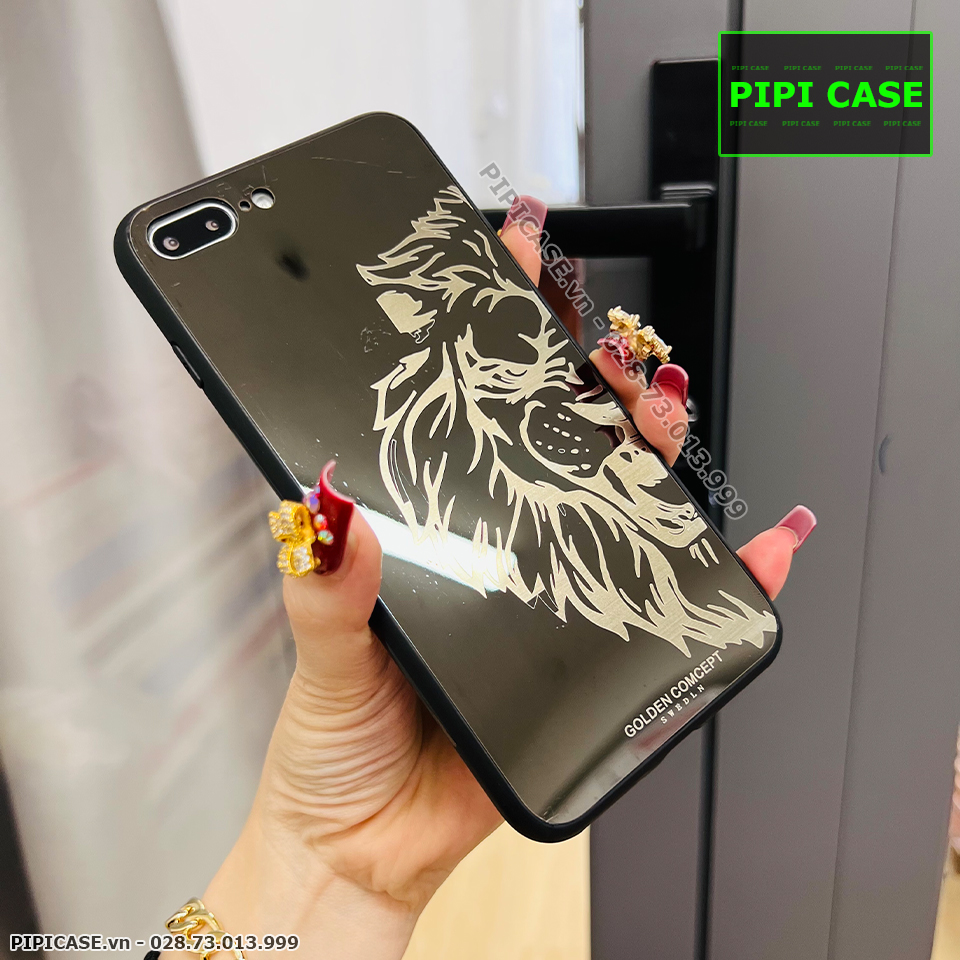 Ốp Lưng iPhone 8 Plus - Golden Tiger - Đen