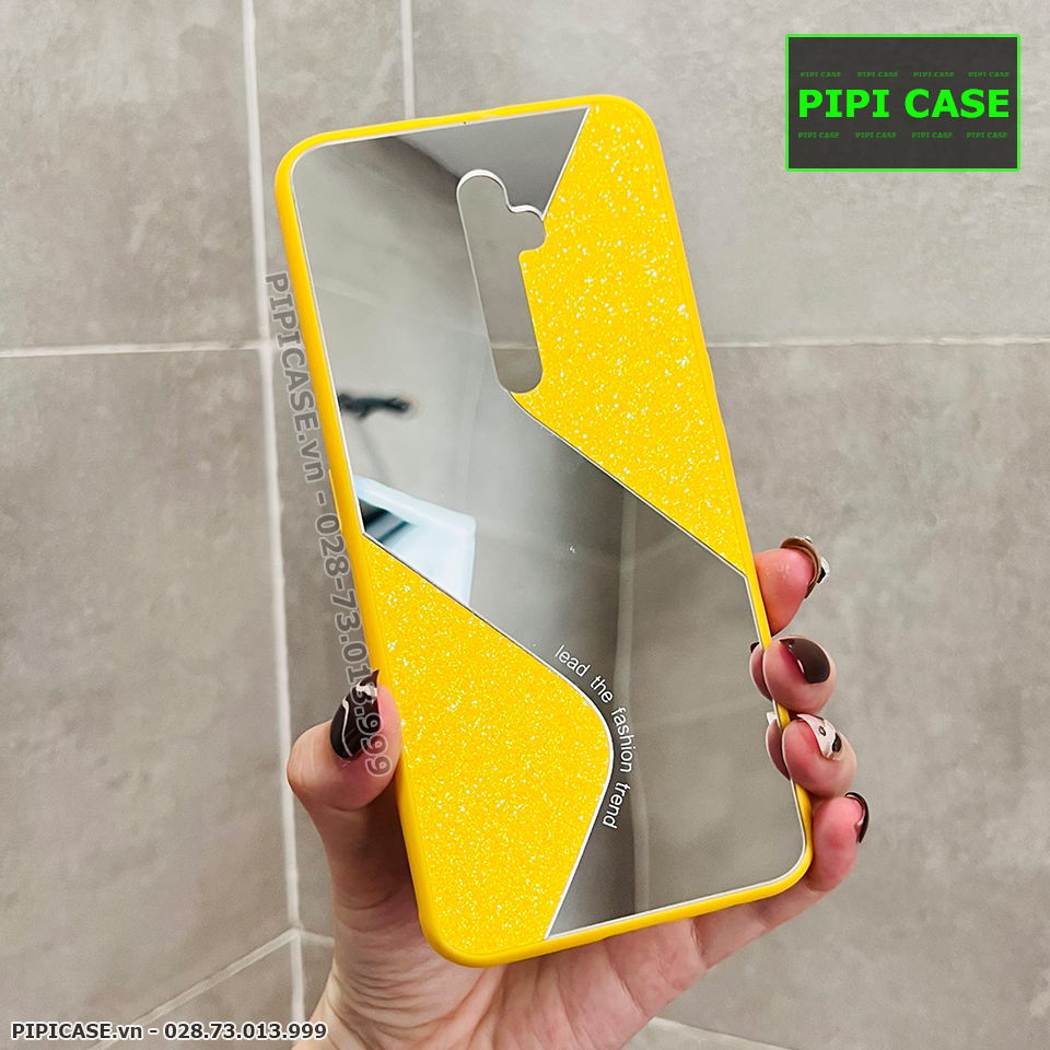 Ốp Lưng Oppo Reno 2F - Glitter Mirror - Vàng