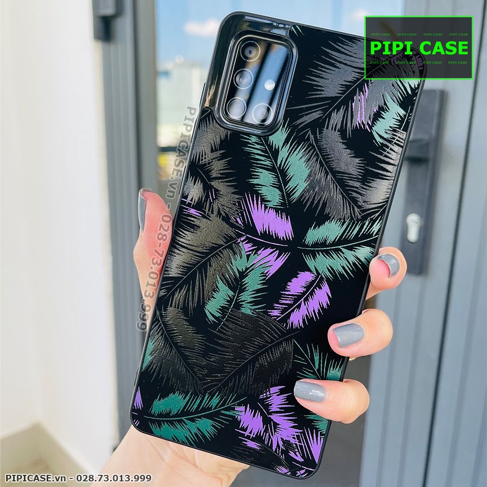 Ốp Lưng Samsung A51 - Feathers - Tím
