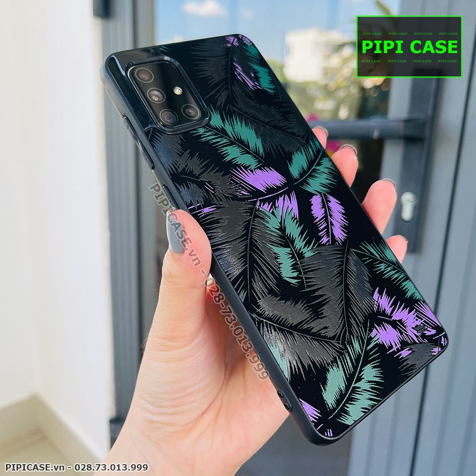 Ốp Lưng Samsung A51 - Feathers - Tím