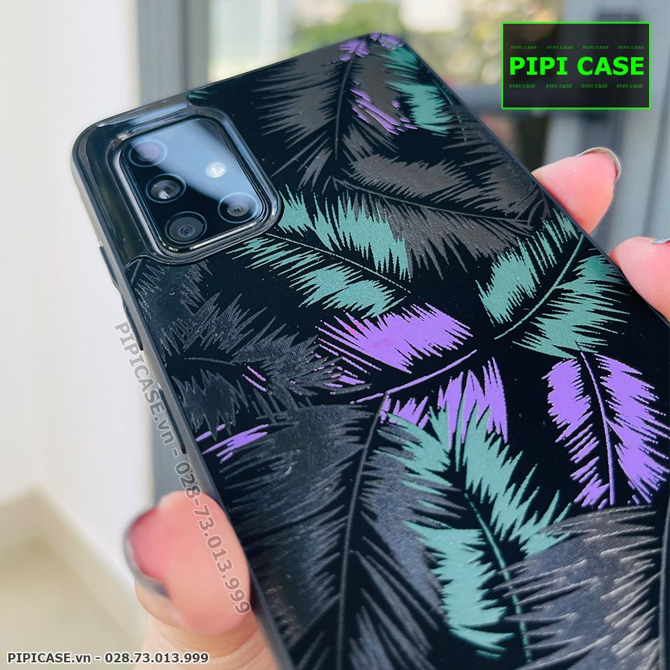 Ốp Lưng Samsung A51 - Feathers - Tím