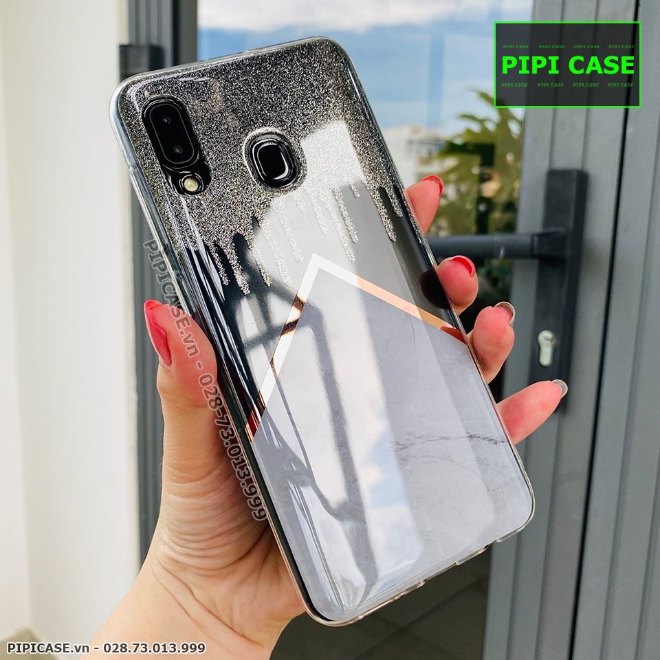 Ốp Lưng Samsung A20 / A30 - Sao Băng - Xám