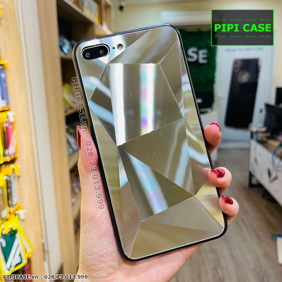 Ốp Lưng iPhone 7 Plus - Kim Cương 6D - Bạc