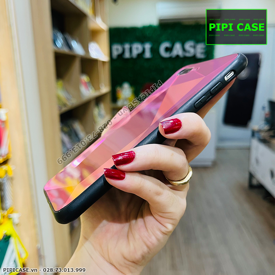 Ốp Lưng iPhone 7 Plus / 8 Plus - Kim Cương 6D - Hồng