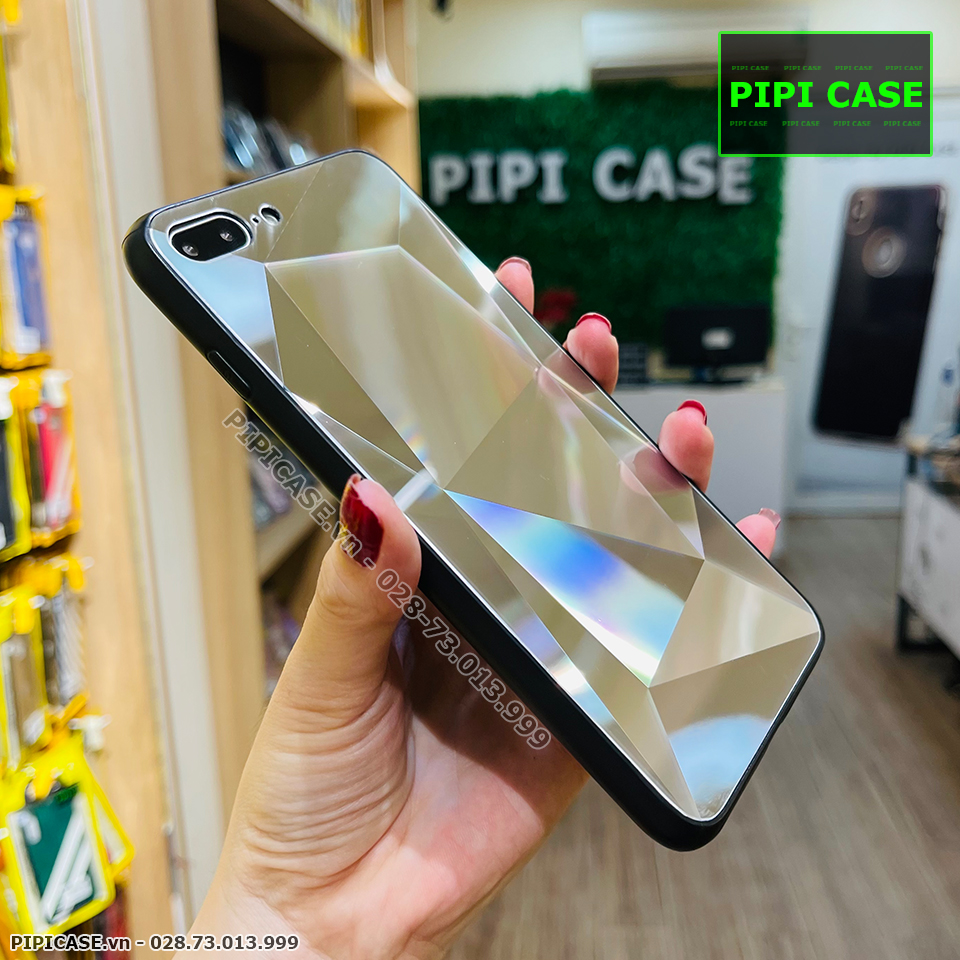 Ốp Lưng iPhone 7 Plus / 8 Plus - Kim Cương 6D - Bạc