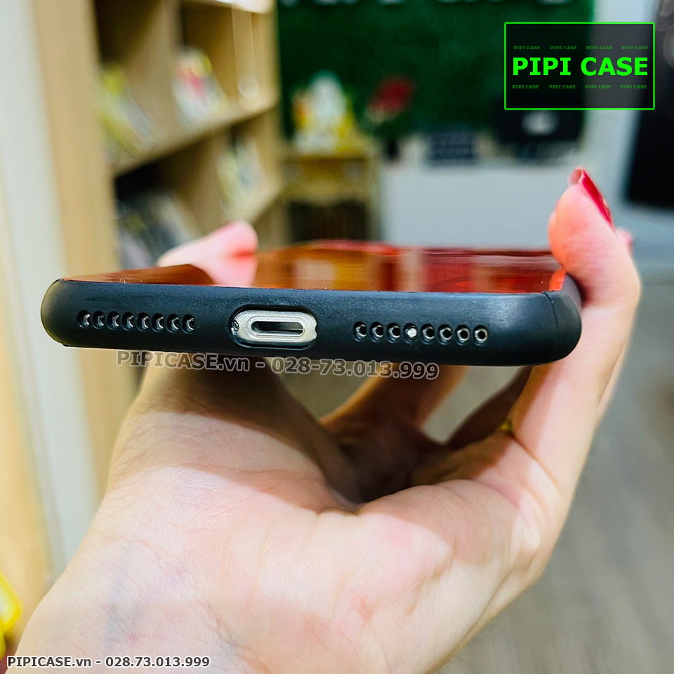Ốp Lưng iPhone 7 Plus / 8 Plus - Kim Cương 6D - Đỏ