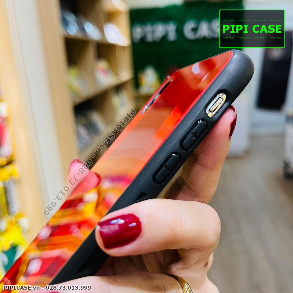 Ốp Lưng iPhone XS Max - Kim Cương 6D - Đỏ