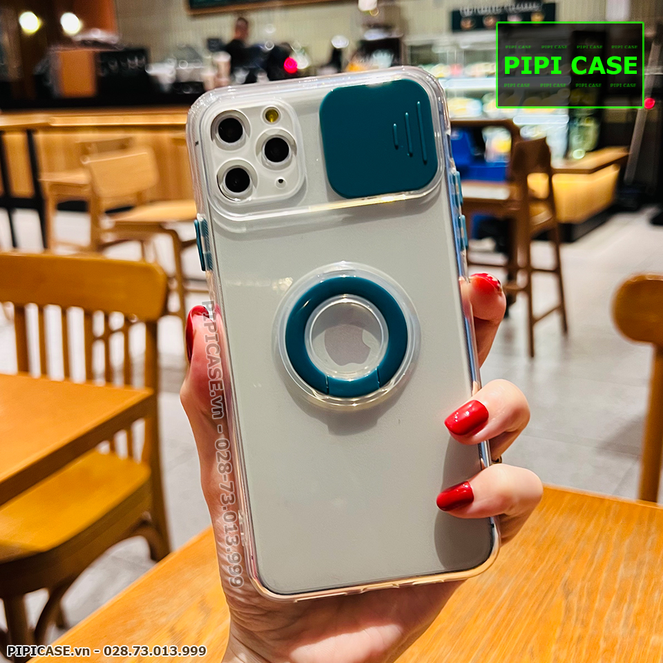Ốp Lưng iPhone 11 Pro Max - Pink Bear - Xanh Rêu